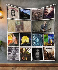 Jackson Browne Album Covers Quilt Bedding Set for Classic Rock Fans