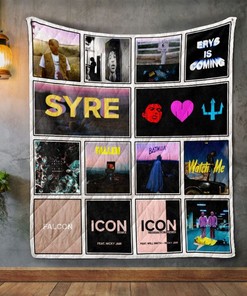 Jaden Smith Watch Me Album Covers Quilt Blanket for Music Fans