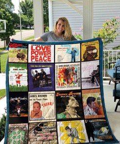 James Brown Album Collection Vintage Quilt Blanket Bed Set for Boys
