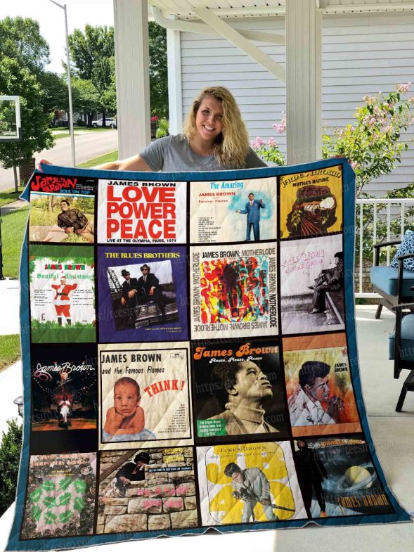 James Brown Album Collection Vintage Quilt Blanket Bed Set for Boys