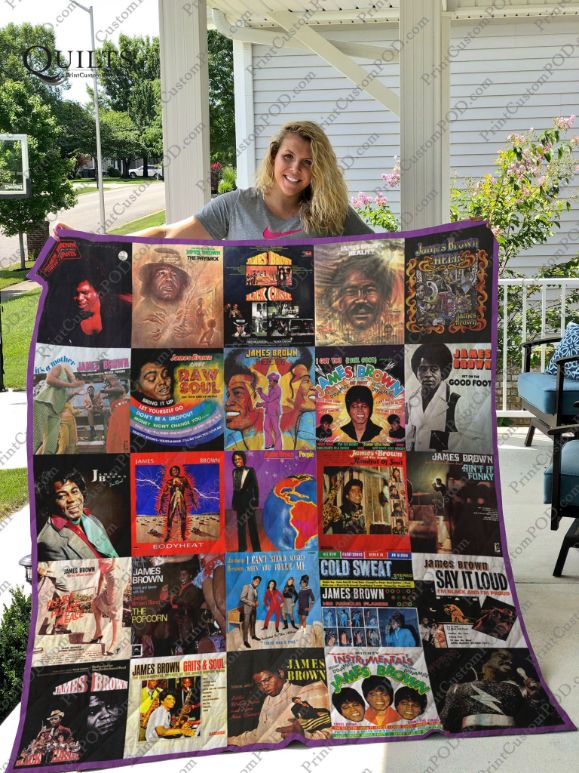 James Brown Say It Loud Collected Quilt Blanket with Keywords
