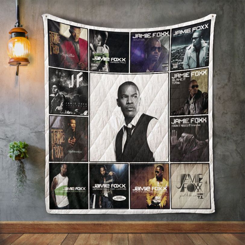 Jamie Foxx Album Covers Quilt Bedding Set with Name