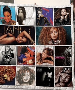 Janet Jackson Albums Collected Music - Quilt Blanket