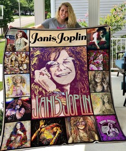 Janis Joplin Music Quilt Blanket - Personalized Gift for Music Lovers