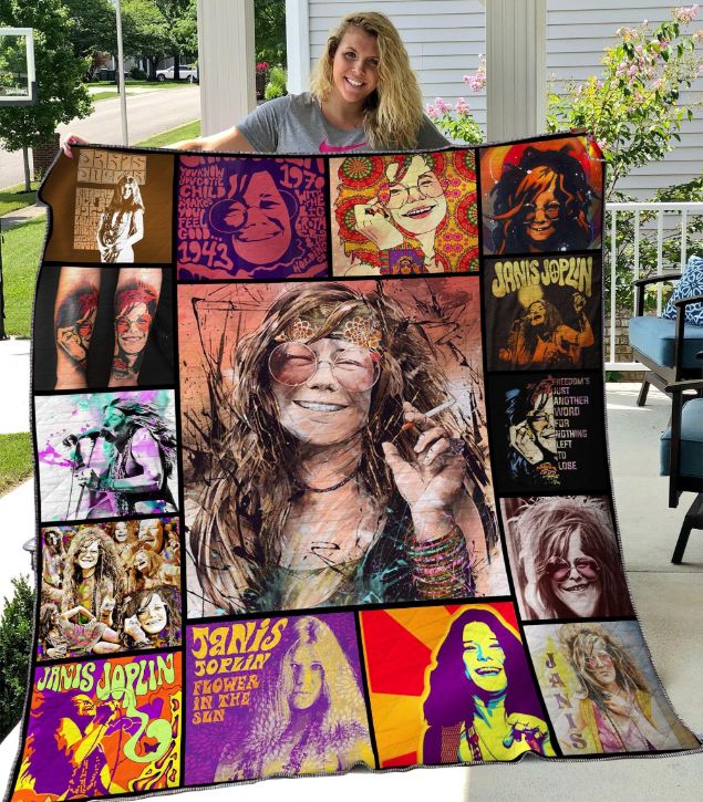 Janis Joplin Quilt Bedding Set for Fans of the Musician