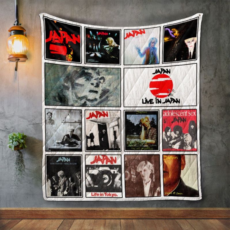 Japan Album Covers Quilt Blanket - Vintage Blanket for Music Lovers