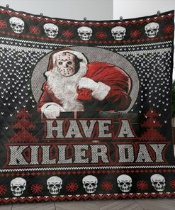 Jason Voorhees Fan Gift, Jason Voorhees Friday 13th Inspired Quilt Bedding Set
