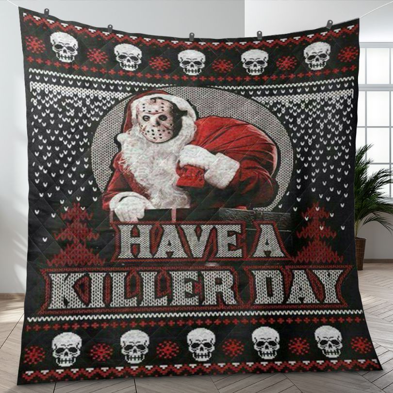 Jason Voorhees Fan Gift, Jason Voorhees Friday 13th Inspired Quilt Bedding Set