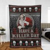 Jason Voorhees Friday The 13th Fan Gift, Jason Voorhees Santa Claus Have A Killer Day Comfy Sofa Throw Bedding Set