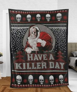 Jason Voorhees Friday The 13th Fan Gift, Jason Voorhees Santa Claus Have A Killer Day Comfy Sofa Throw Bedding Set