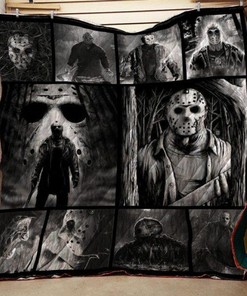 Jason Voorhees Horror Movie Quilt Blanket Bed Set Twin for Fans