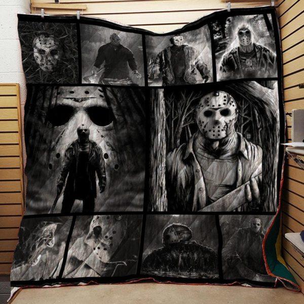 Jason Voorhees Horror Movie Quilt Blanket Bed Set Twin for Fans
