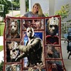 Jason Voorhees Portrait Quilt Blanket - Vintage Blanket for Movie Lovers