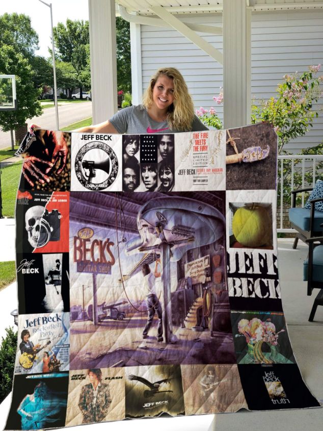 Jeff Beck Albums Vintage Quilt Blanket for Guitar Lovers