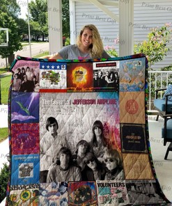 Jefferson Airplane Essential Albums Cover Poster Quilt Bedding Set - Ideal for Fans of Classic Rock Music