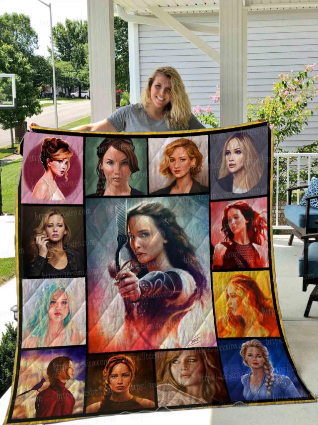Jennifer Lawrence Fanart Collection Quilt Bedding Set for Fans of the Actress