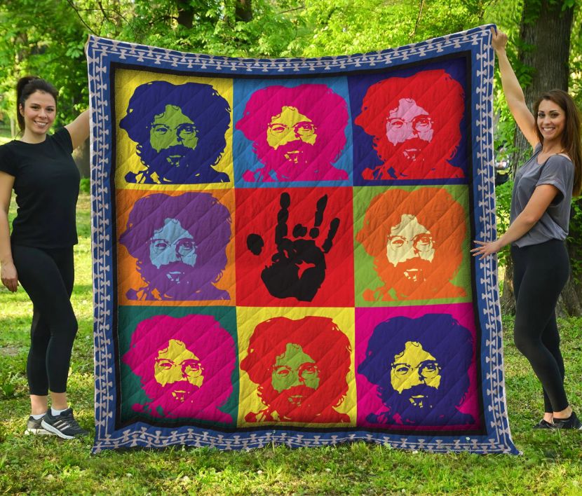 Jerry Garcia Quilt Bedding Set - Celebrate the music of Jerry Garcia with this cozy quilt bedding set.