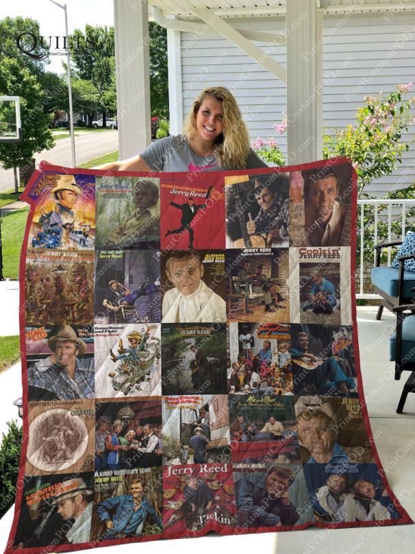 Jerry Reed Albums Ver Collected Quilt Blanket - For Fans of Classic Country Music