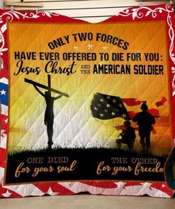 Jesus One Died For Your Soul - Religious Quilt Bedding Set