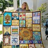 Jewish Blessings Art Quotes Quilt Blanket - Celebrate Wisdom and Tradition