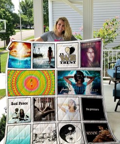 Jhene Aiko Quilt Blanket N0609 DUP - Cozy and Warm Blanket for Music Fans