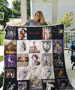 Jimi Hendrix Vintage Music - Music Inspired Quilt Bedding Set