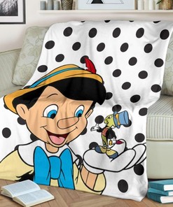 Jiminy Cricket Pinocchio Fleece Blanket - Perfect for Disney Lovers