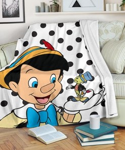 Jiminy Cricket Pinocchio: Quilt Bedding Set with Fleece Blanket for Disney Fans