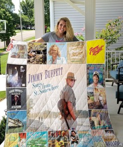 Jimmy Buffett Quilt Blanket - Great Gifts for Music Fans