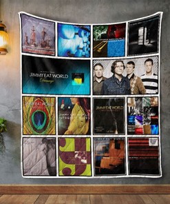 Jimmy Eat World Album Covers Quilt Blanket, Ideal for Music Lovers