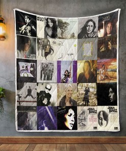 Joan Baez Album Covers Quilt Blanket - A must-have for Joan Baez fans