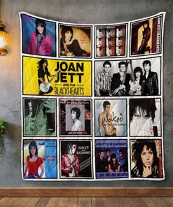Joan Jett And The Blackhearts Album Covers Quilt Bedding Set for Rock and Roll Fans