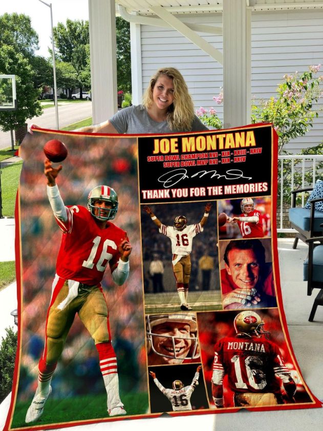 Joe Montana Quilt Blanket with Quilt Bedding Set for Boys