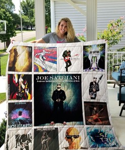 Joe Satriani Albums Collection Quilt Blanket for Guitar Lovers