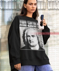 Johann Sebastian Bach Classical Music Sweatshirt | Pianist Homage T-shirt | Retro Music Fans Gifts for J.S. Bach Fans
