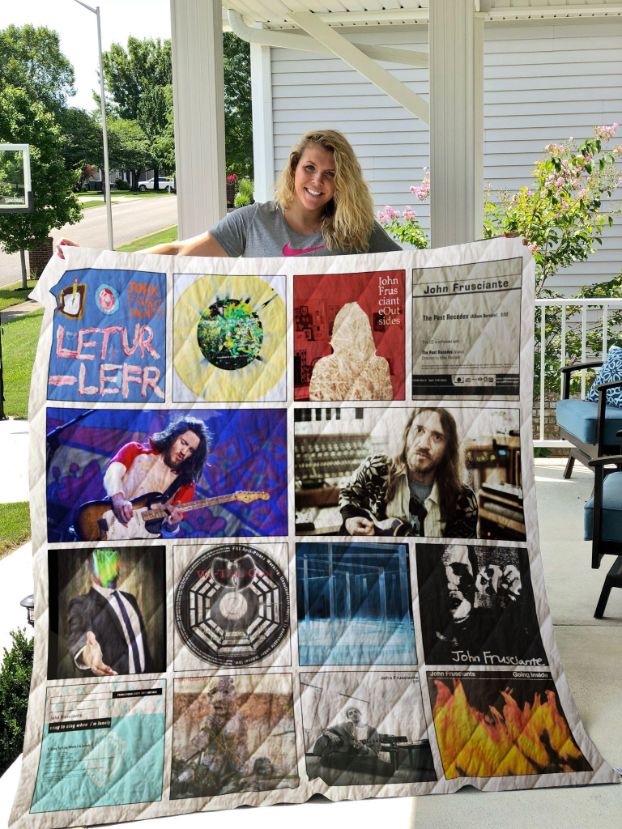 John Frusciante Albums Ver Collection Quilt Bedding Set - A Must-Have for Fans of Red Hot Chili Peppers