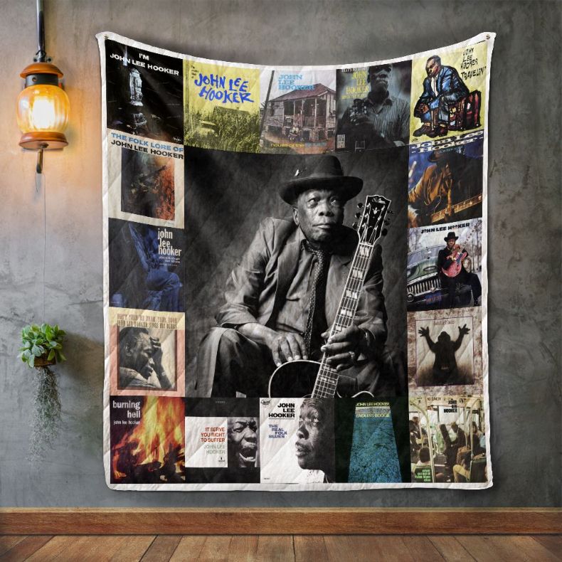 John Lee Hooker Album Covers Quilt Blanket - Unique Gifts for Music Fans