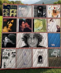 John Lennon Album Wedding Quilt Bedding Set - Celebrate the love with this John Lennon Album wedding quilt bedding set