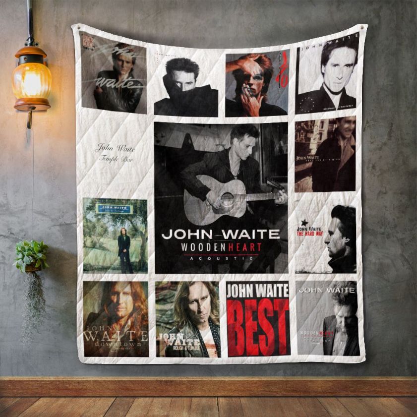 John Waite Album Covers Quilt Blanket - Unique Gifts for Music Fans