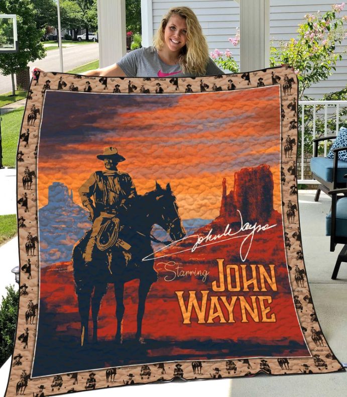 John Wayne Vintage Quilt Bedding Set - Add a touch of old Hollywood with this John Wayne vintage quilt bedding set
