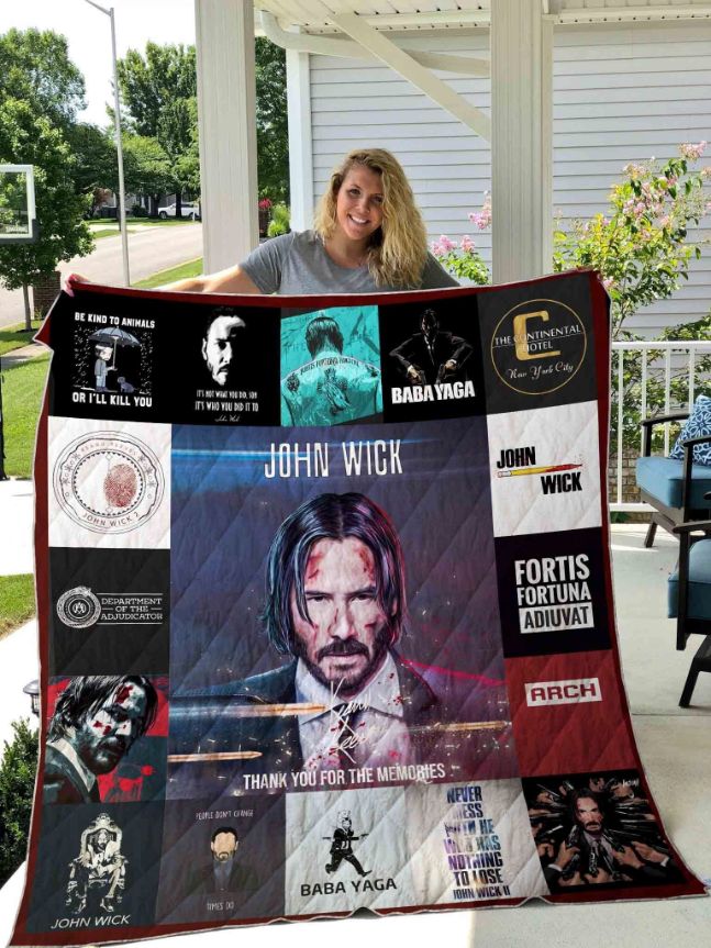 John Wick Collection Quilt Blanket for Movie Fans