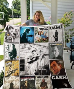 Johnny Cash Albums Collection Quilt Blanket - Vintage Johnny Cash Album Collection Quilt Bedding Set