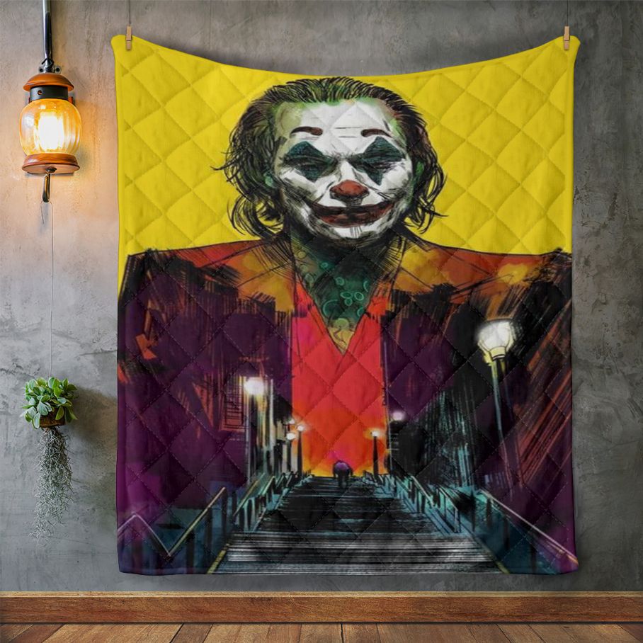 Joker Stairs Painting Art Quilt Blanket - Joker Stairs Painting Art Vintage Quilt Bedding Set