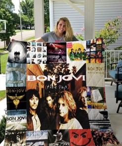 Jon Bon Jovi Band These Days For Fans Ver Collection Quilt Bedding Set with Quilt Blanket, Great Gifts for Fans