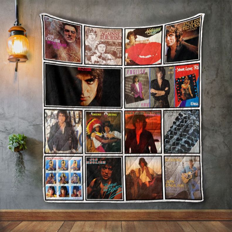 Jon English Album Covers Quilt Blanket - Music Lover's Dream Quilt Bedding Set