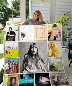 Joni Mitchell Vintage Albums Quilt Bedding Set - A True Classic for Your Bedroom
