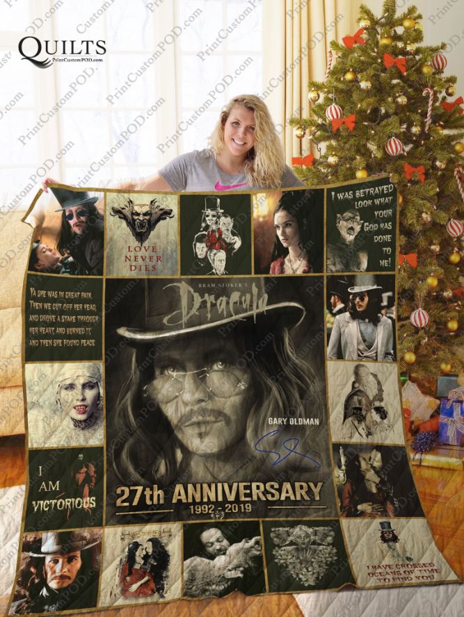 Journey Into Darkness With Bram Stoker's Dracula Quilt Blanket