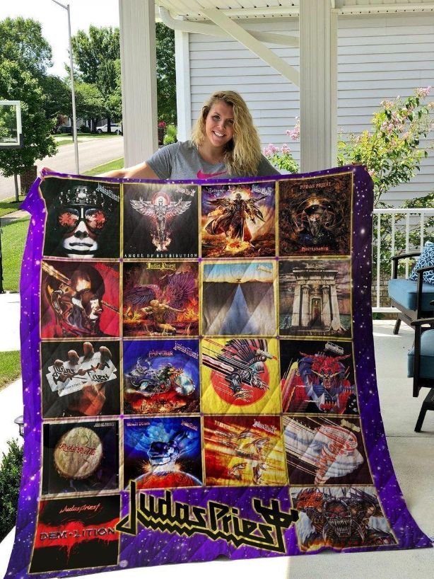 Judas Priest Albums Quilt Bedding Set for Metal Fans