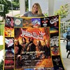 Judas Priest Memories 50th Anniversary Quilt Blanket - A Must-Have for Rock Fans