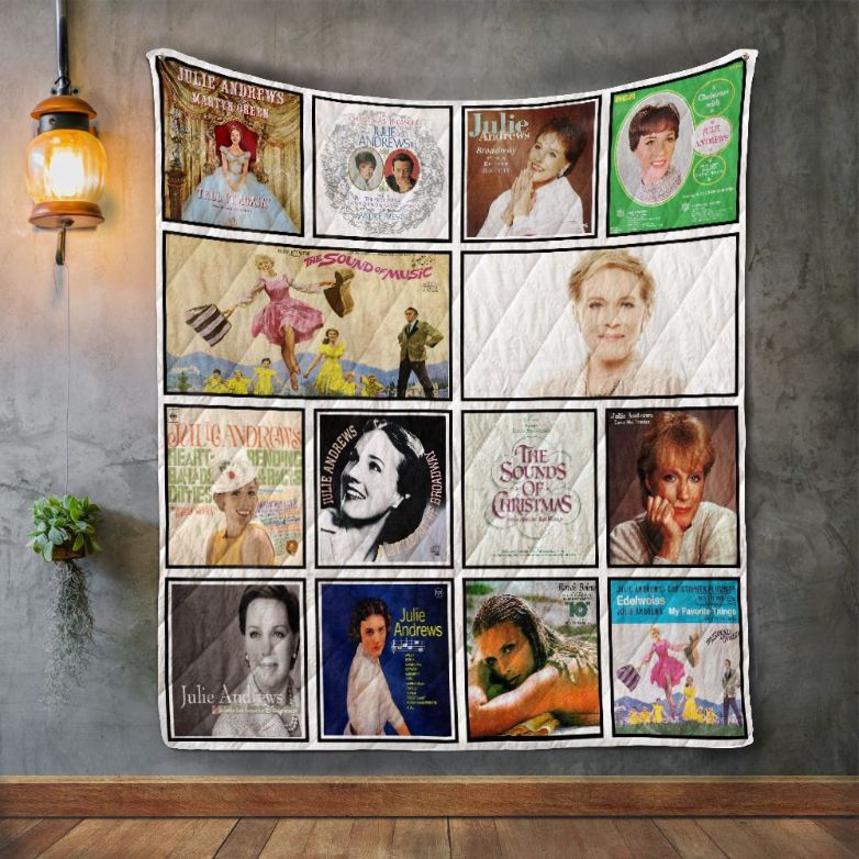 Julie Andrews Album Covers Quilt Blanket - Customized Quilt for Music Fans